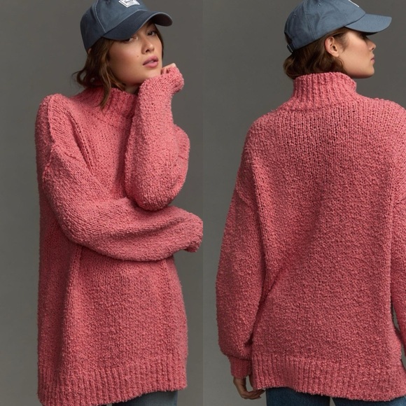 By Anthropologie Sweaters - Anthropologie • “The Need It” Oversized Mock Neck Knit Sweater